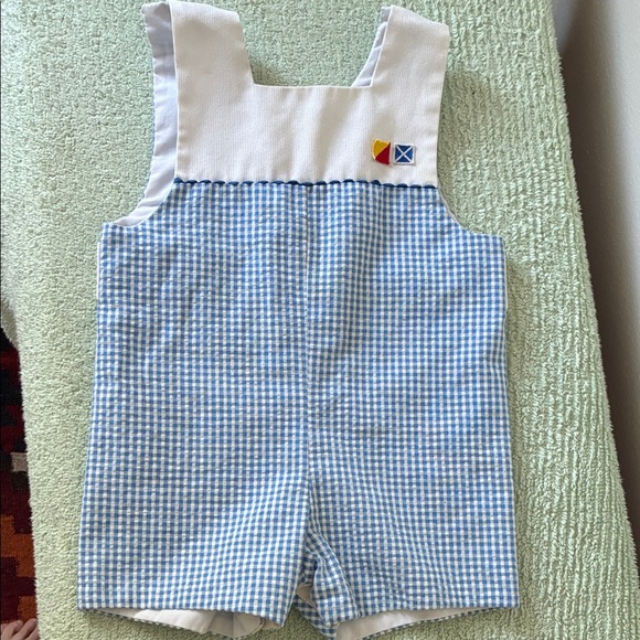 Sylvia Whyte Other - Blue Gingham Shortalls with White Yoke